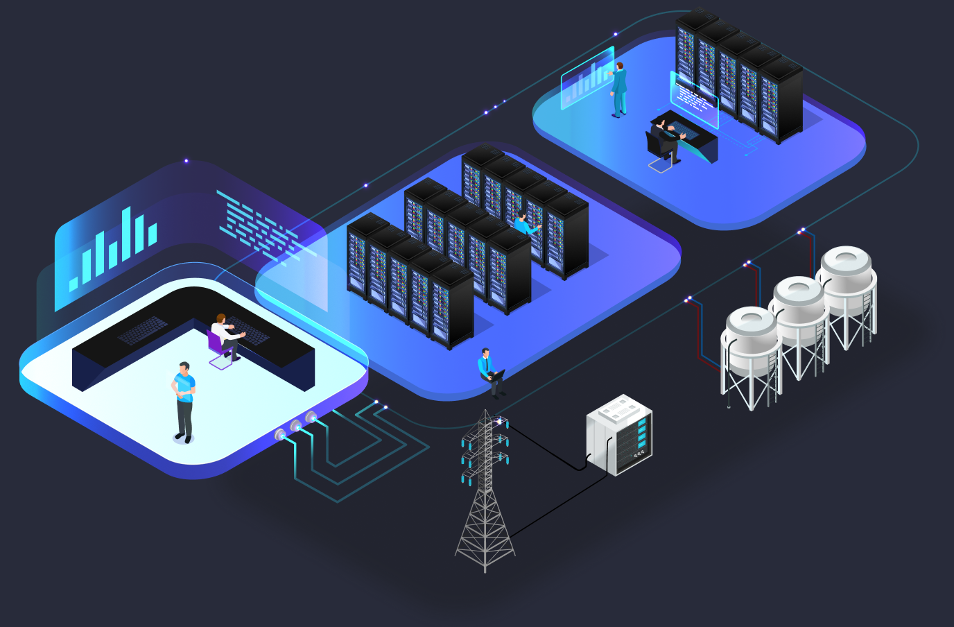 태블릿 이미지[Operation Center / IT Room / Meet-me Room]