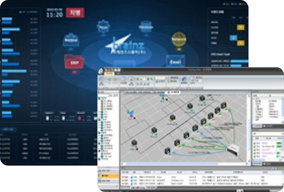 Zenius 모니터링 Dashaboard/Topology Map 태블릿 이미지